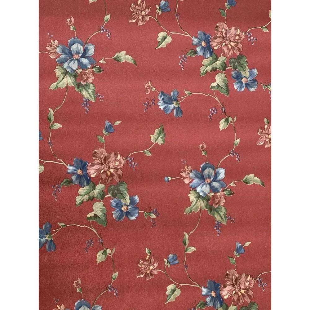 Colorful Vintage Floral Wallpaper Living Walls Botanical 61452, 21 In. x 11 Yds.